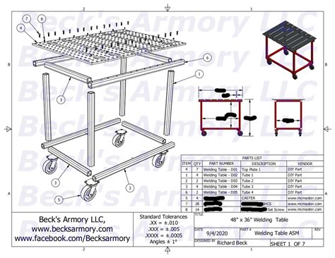 Welding Table Plans