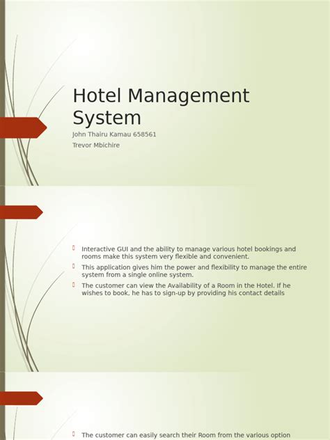 Image result for Hotel Management System Example