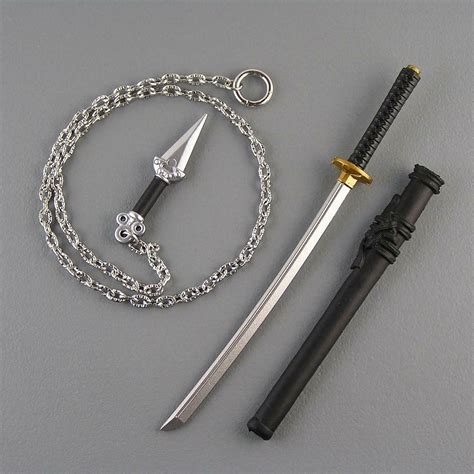 1/12 Scale Weapons for Mortal Kombat Scorpion Katana Kunai Chain Dagger ...