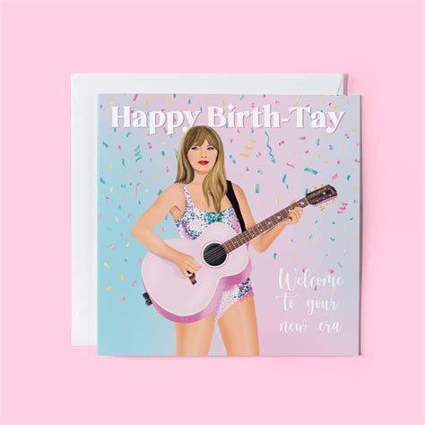 Happy Birth-tay / Taylor Swift Inspired Birthday Card / Birthday Gift ...