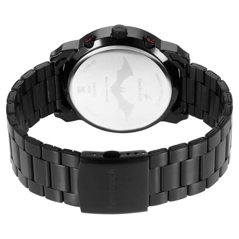 Fastrack Batman Quartz Analog with Day and Date Black Dial Stainless ...