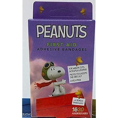 Buy Peanuts Latex Free Adhesive Bandages Bandaids Featuring Snoopy ...