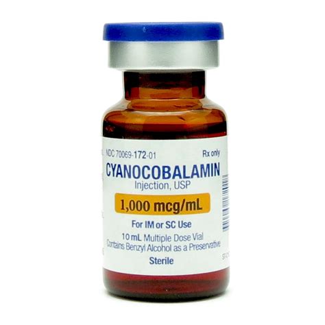 Cyanocobalamin, Vitamin B-12, 1,000mcg, MDV, 10mL Vial | McGuff Medical Products