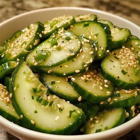 Irresistible Asian Sesame Cucumber Salad recipe: Easy & Crunchy