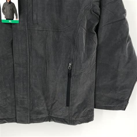 Rugged Elements Mens Jacket XL Gray Full Zip Hooded Wind Water Resistant Lined | eBay