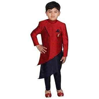 Buy SG YUVRAJ Kids Solid Raw Silk Kurta Pyjama Set For Boys (UP-GD142 ...