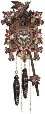 Buy MyGermanStore German Quartz Cuckoo Wall Clock with Music 5 Leaves ...