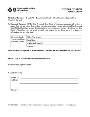 Fillable Online BCBSLA - Pay My Bill - Blue Cross and Blue Shield of ...