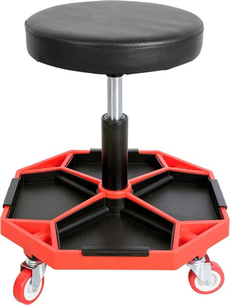 Big Red Pneumatic Garage Stool, Mechanic Tool with Wheels, 300 lb Capacity, W8308X-B - Walmart.com