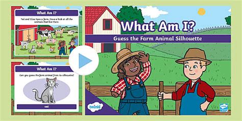 What Am I? Guess the Farm Animal Silhouette PowerPoint