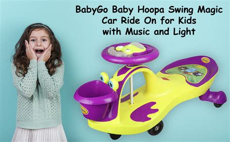 BabyGo Baby Hoopa Swing Magic Car Ride On for Kids with Music and Light ...