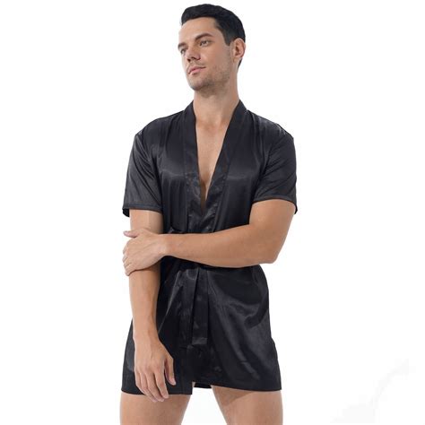 Black Silk Robe Men