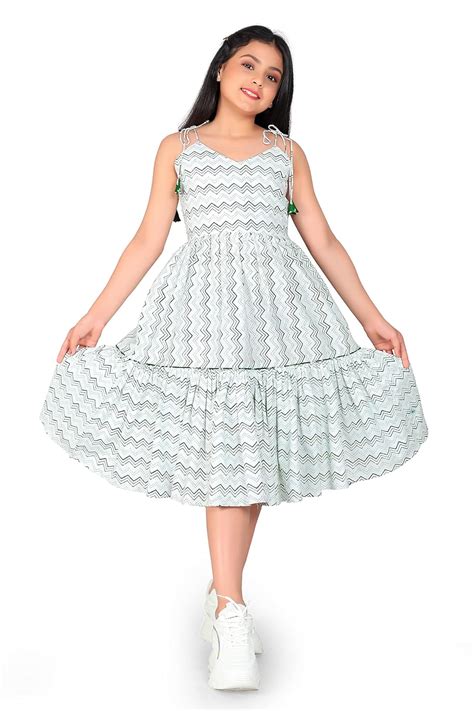Fashion Dream Girls Midi Fit And Flare Dress (GF00143-WHT_32_WHITE_9 ...