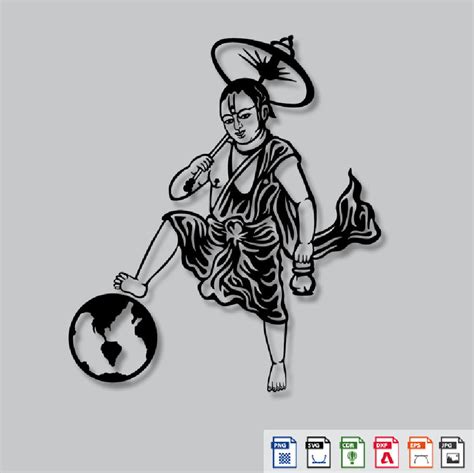 2D Modern Art Vaman Avatar (Vishnu Dashavatara) – ArtElora