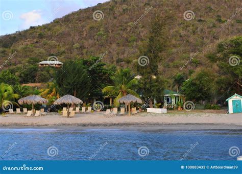 The Island of Nevis, the Caribbean Stock Image - Image of distance ...