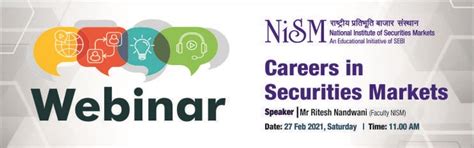 Webinar – Careers in Securities Markets - National Institute of ...