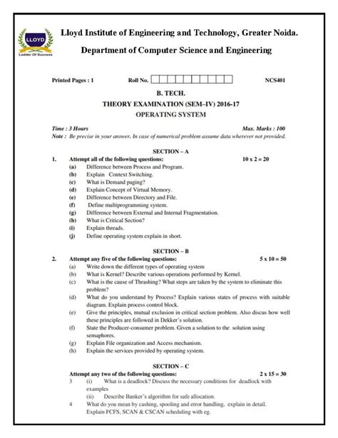 PYQ- Practice-BCS401 - Pyq - B.Tech CSE (2nd Year) - Studocu