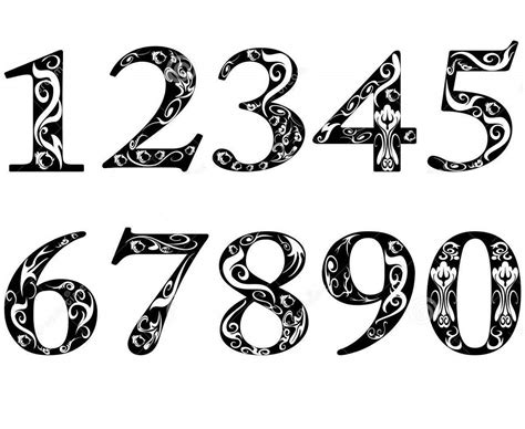 fancy number 7 fonts