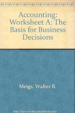 Amazon.in: Buy Accounting: Worksheet A: The Basis for Business ...