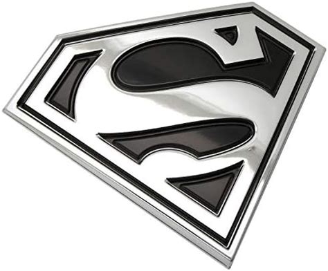 Fan Emblems Superman 3D Car Badge (Classic Logo - Black and Chrome ...