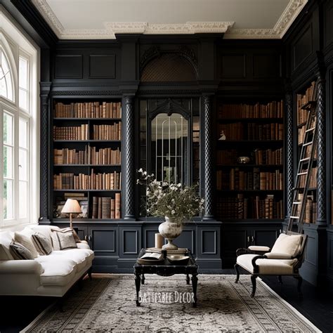 Victorian Gothic Floor to Ceiling Bookshelves | Home library design ...