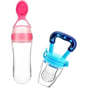 Buy penio soft Baby Spoon Feeder & Fruit Feeder (Pink & Blue, Pack of 2 ...