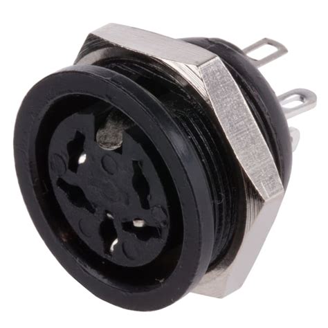 RS PRO | RS PRO 5 Pole Din Socket, 4A, 100 V ac, Female, Panel Mount ...