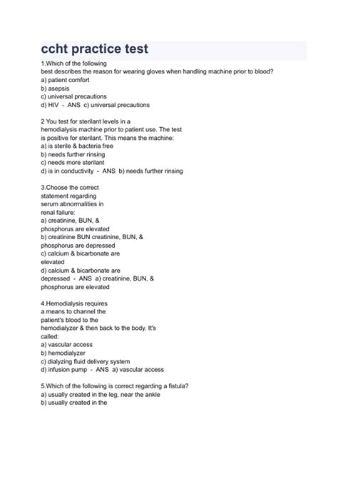 ccht practice test LATEST 2023 WITH COMPLETE SOLUTION GUIDES - CCHT ...