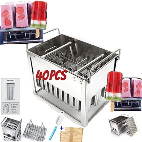 Buy pizety 40 pcs stainless steel popsicle mold machine ice pop molds ...