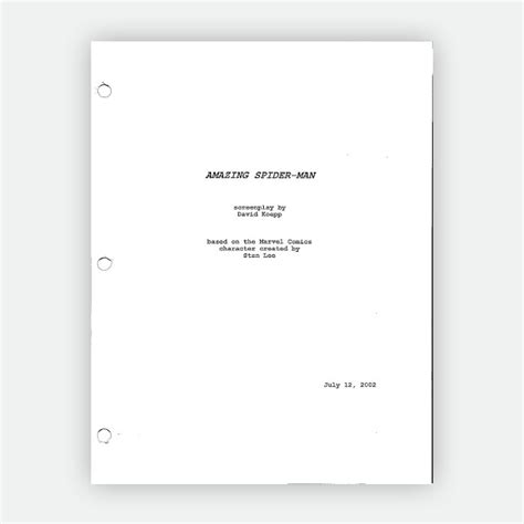 Image result for Spider-Man Script