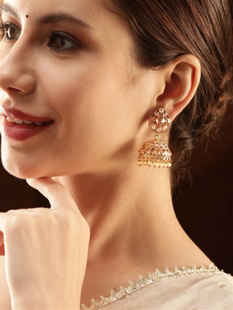 Shop Exquisite Collection of Gold Plated Jhumka Earrings – Rubans