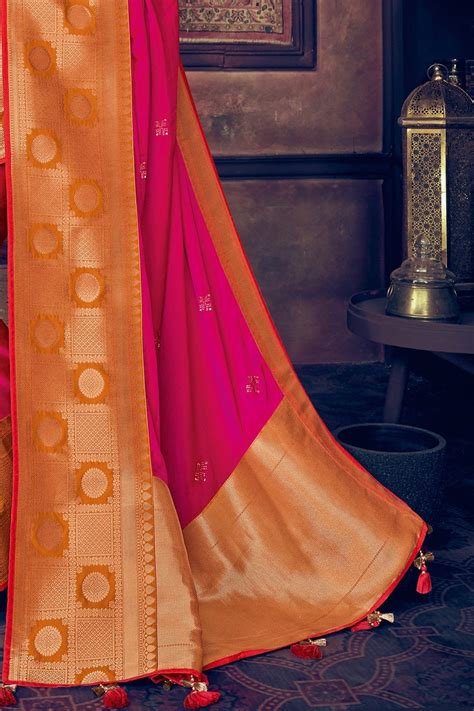 Deep Pink Woven Paithani Saree – MOR ETHNICS