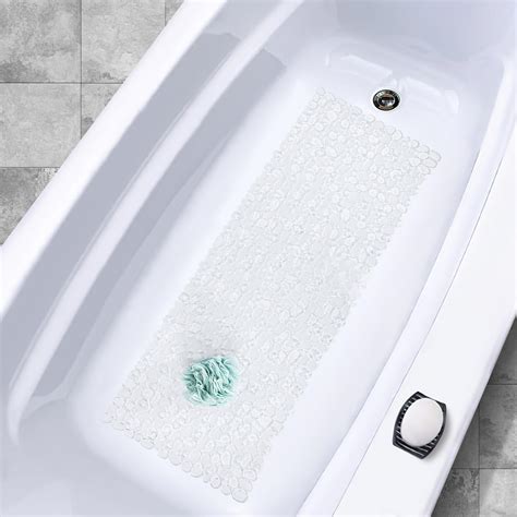 Amazon.com: Extra Long Non Slip Bathtub Mat - 40 x 16 Inch Machine ...