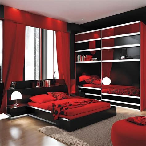 Inspiring Red Black Bedroom Decorating Ideas Gallery