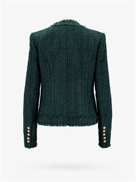 Balmain Blazer Green Womens Balmain