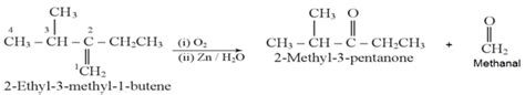 Ozonolysis of C7H14 gives 2-methyl-3-pentanone. The alkene isa)2-ethyl ...