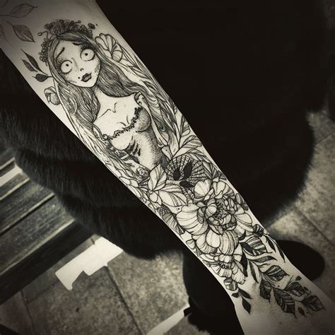 Image result for Tim Burton Corpse Bride Tattoo Stencils
