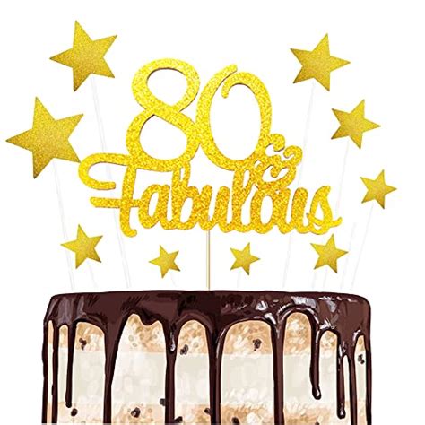 Günstig online entdecken: ENYACOS 80 Fabulous Cake Topper,Happy 80th ...