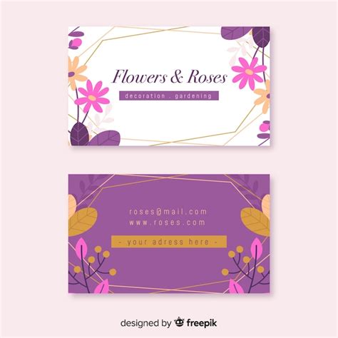 Floral Business Card Template 的图像结果