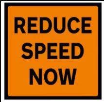 VVWV Reduce Speed Now Sign Sticker For Public Hospital Clinic Office ...