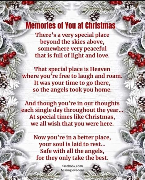 Pin by Lois Pfaff on Christmas Poems | Mom in heaven quotes, Christmas ...