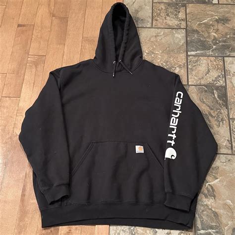Carhartt Hoodie Original Fit - Spell Out - Size XL -... - Depop
