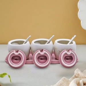 Kookee Ceramic Grocery Container - 500 ml Price in India - Buy Kookee ...