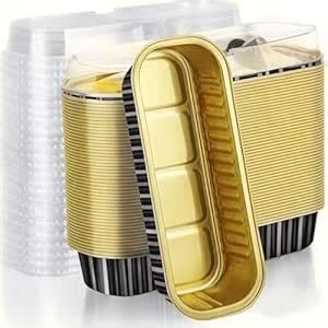 BAKER'S STUDIO Convenient Mini Loaf Pans with Lids -Aluminum Foil ...