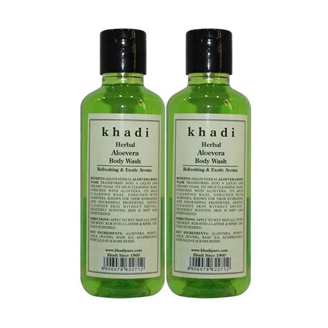 Buy Khadi Herbal Aloevera Body Wash - 210ml (Set of 2) Online at Low ...
