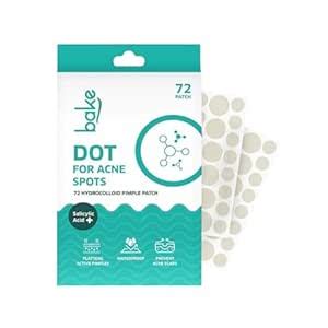 BAKE 2% Salicylic Acid Hydrocolloid Pimple Patches (72 Dots) | Absorbs ...