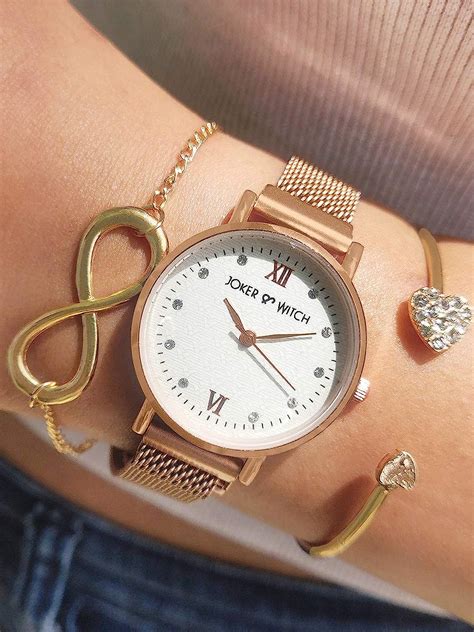 Joker & Witch Gypsy Rosegold Watch Bracelet Set for Women : Amazon.in ...