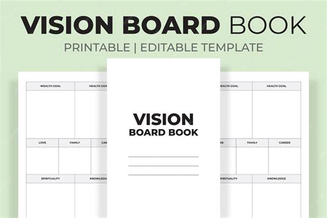 Premium Vector | Vision board book