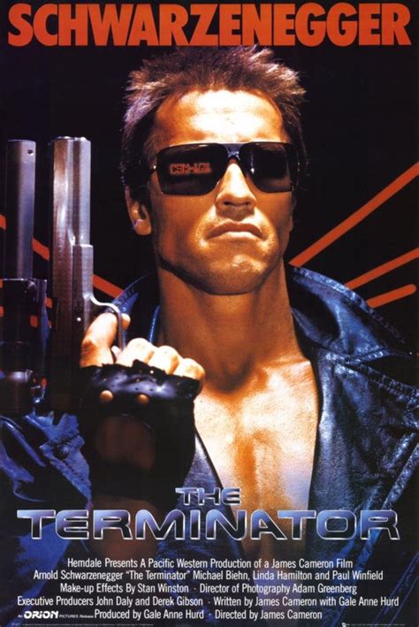 (24x36) Terminator Movie Arnold Schwarzenegger with Gun 80s Poster ...