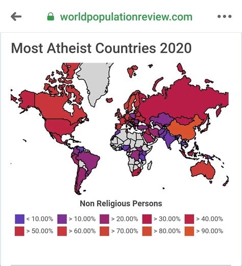 Least religious countries in the world - sormaster